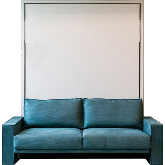 Lit escamotable canapé accoudoirs larges couchage 160x200